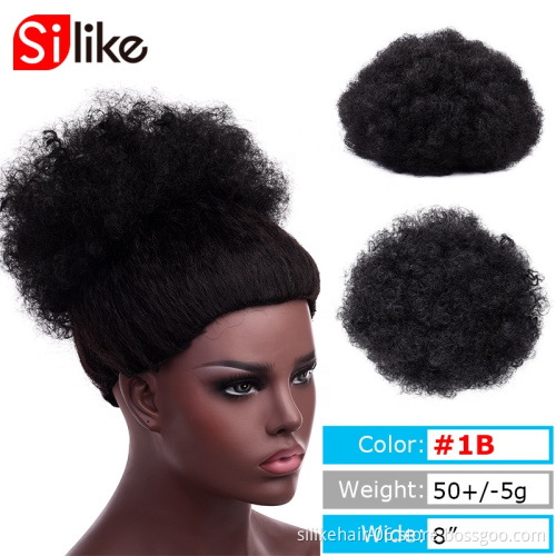Synthetic Chignon Hair Bun Short Kinky Curly Chignon Drawstring Puff Afro Kinky Pieces Puff Afro Kinky Pieces Ponytail Extension